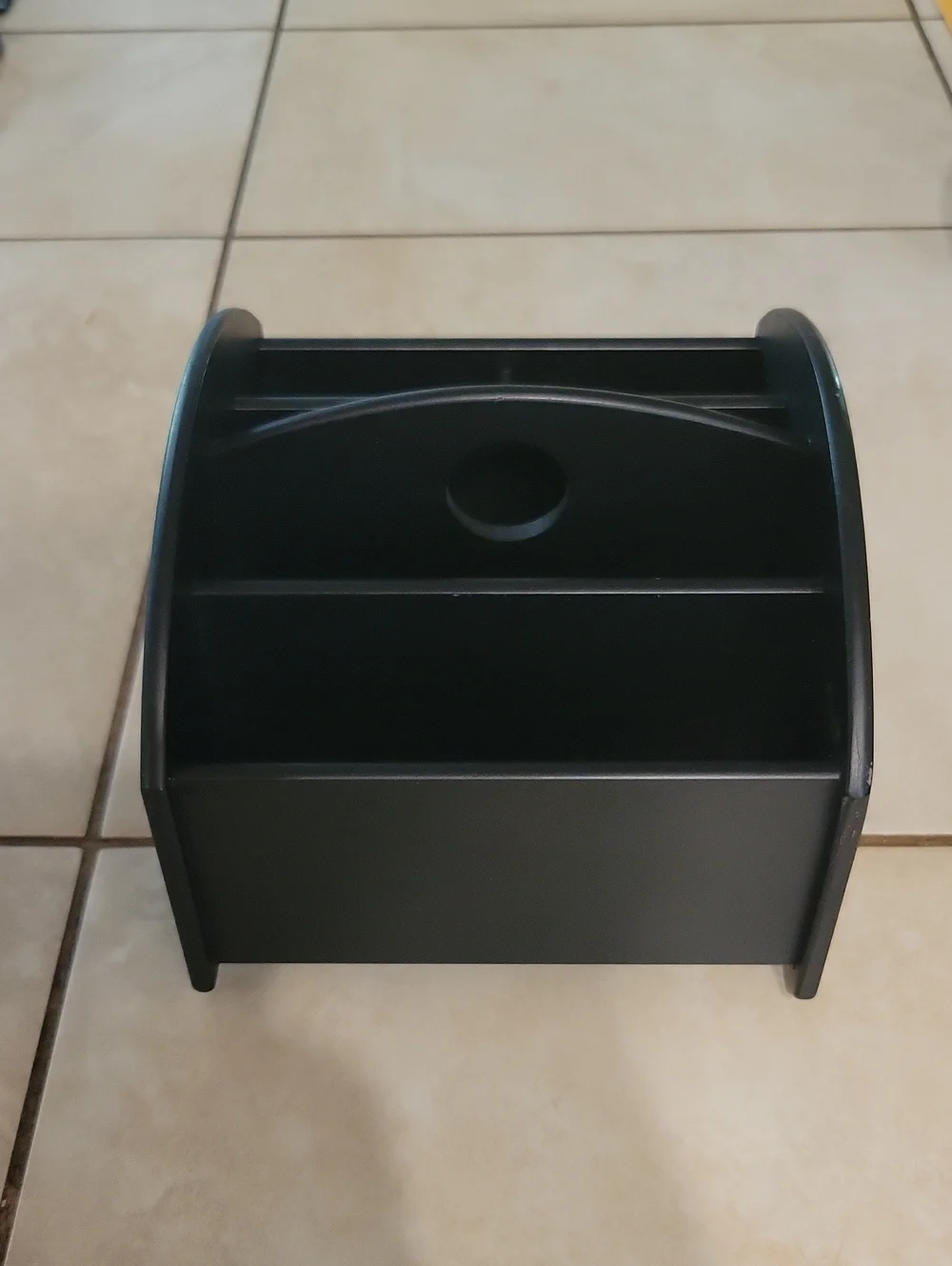 Remote Control Caddy Black Swivel Organizer